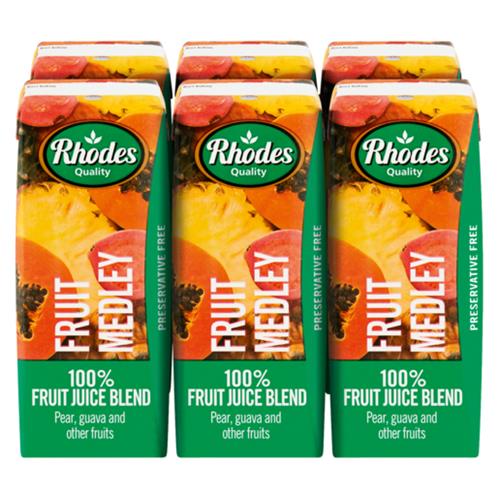 Rhodes 100 Juice Fruit Medley 6X200ml A1 Online